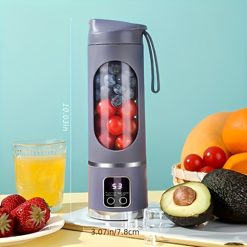 Portable USB-Rechargeable Blender & Juicer - Easy Clean, Perfect for Fruit & Vegetable Drinks.