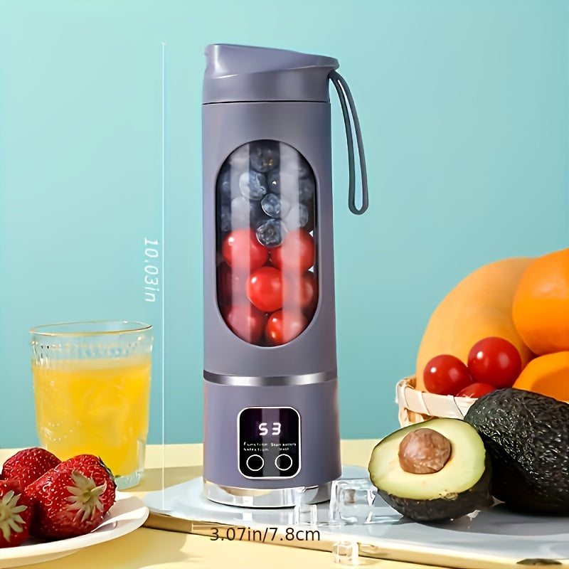 Portable USB-Rechargeable Blender & Juicer - Easy Clean, Perfect for Fruit & Vegetable Drinks.