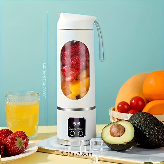 Portable USB-Rechargeable Blender & Juicer - Easy Clean, Perfect for Fruit & Vegetable Drinks.