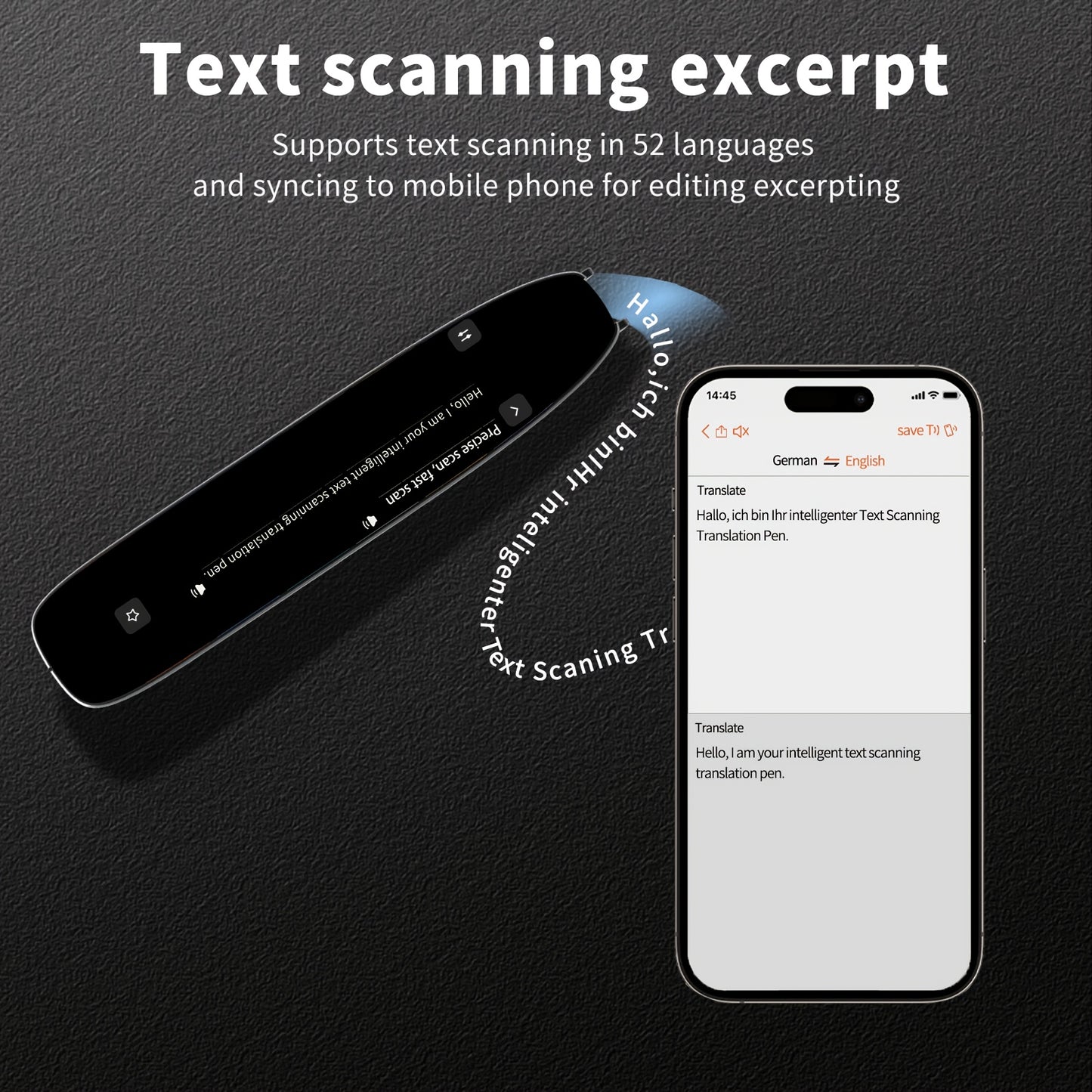 142-Language Translation Pen – OCR Scanning, Text-to-Speech, AI Translation, Wireless, Rechargeable