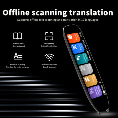 142-Language Translation Pen – OCR Scanning, Text-to-Speech, AI Translation, Wireless, Rechargeable