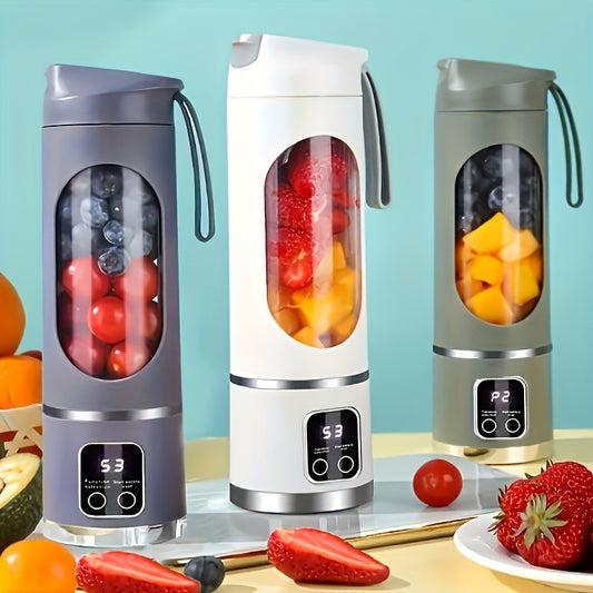Portable USB-Rechargeable Blender & Juicer - Easy Clean, Perfect for Fruit & Vegetable Drinks.