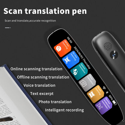 142-Language Translation Pen – OCR Scanning, Text-to-Speech, AI Translation, Wireless, Rechargeable