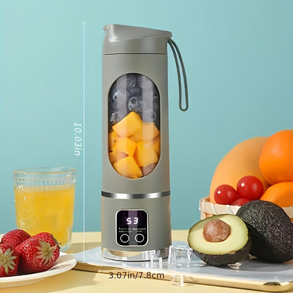 Portable USB-Rechargeable Blender & Juicer - Easy Clean, Perfect for Fruit & Vegetable Drinks.