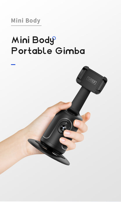 Auto Face Tracking Tripod – 360° Smart Motion, No App Required, Rechargeable, Black