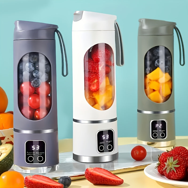 Portable USB-Rechargeable Blender & Juicer - Easy Clean, Perfect for Fruit & Vegetable Drinks.