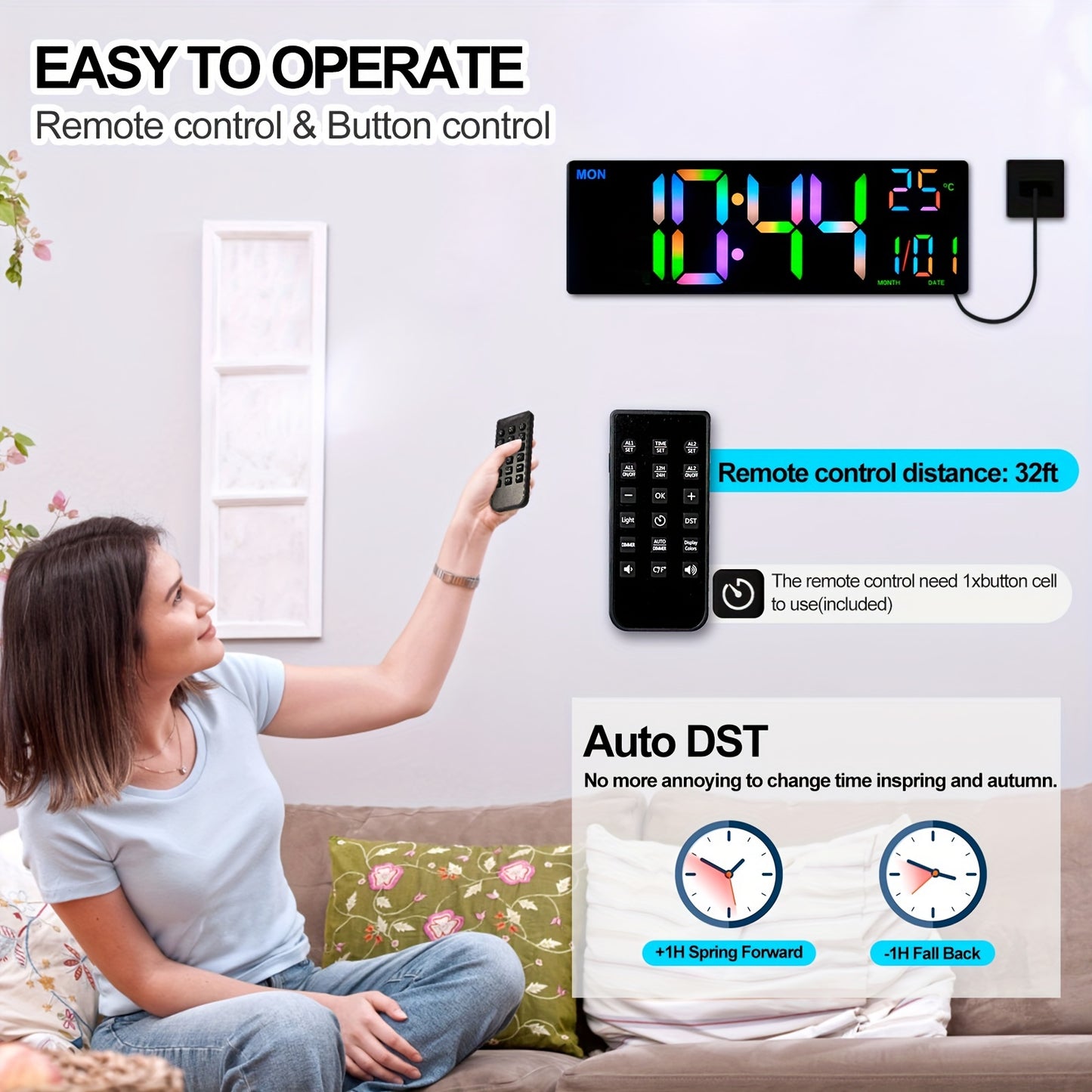 16-Inch LED Wall digital Clock