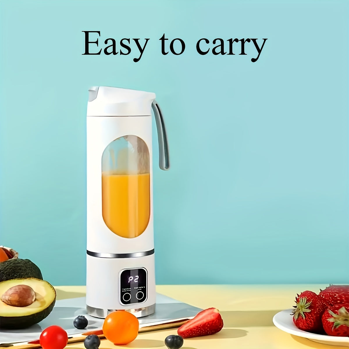 Portable USB-Rechargeable Blender & Juicer - Easy Clean, Perfect for Fruit & Vegetable Drinks.
