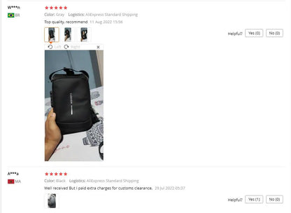 Multifunction Anti-Theft USB Shoulder Bag