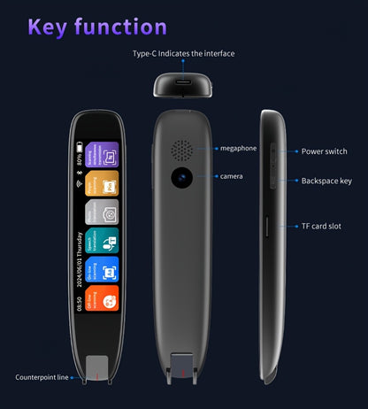 142-Language Translation Pen – OCR Scanning, Text-to-Speech, AI Translation, Wireless, Rechargeable